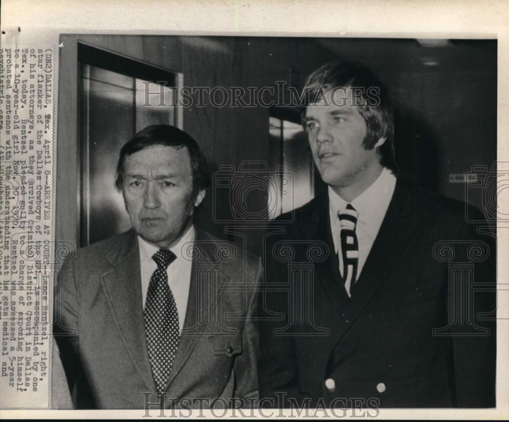 1971 Press Photo Dallas Cowboys&#39; Lance Rentzel in Criminal Court, Dallas, Texas- Historic Images