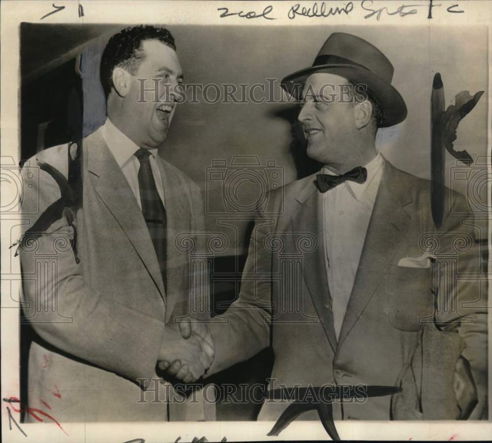 1954 Press Photo Professional Hockey Coaches And Brothers, Muzz And Lynn Patrick- Historic Images