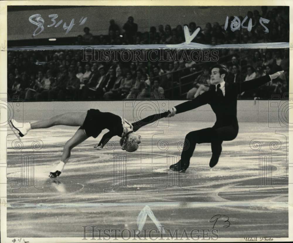 1972 Press Photo Ken Shelley &amp; Jo Starbuck, figure skating championships, Canada- Historic Images