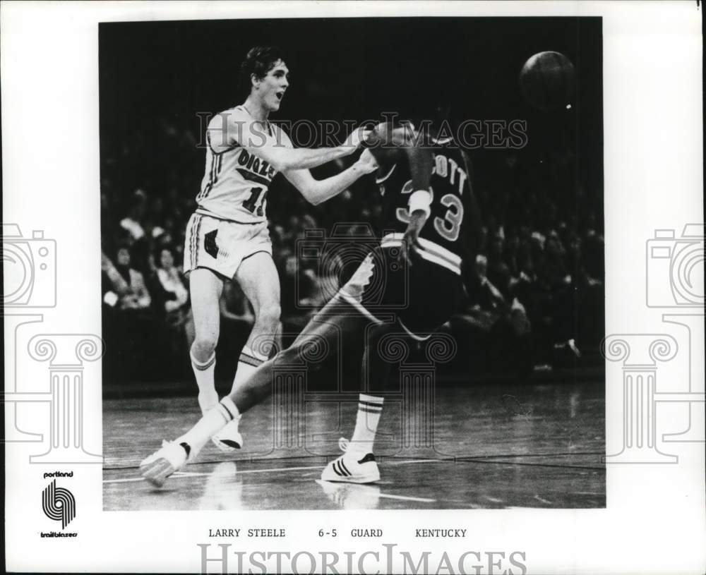 1973 Press Photo Portland Trail Blazers&#39; Larry Steele in basketball game- Historic Images