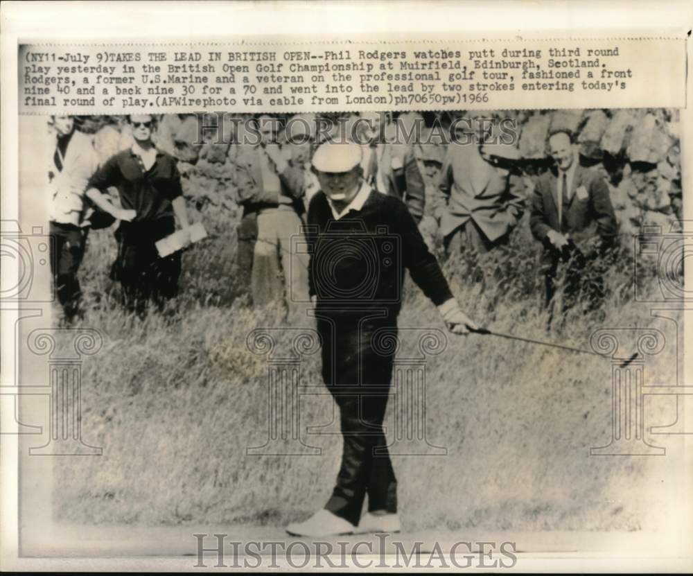 1966 Press Photo Phil Rodgers in British Open Golf Championship game, Edinburgh- Historic Images