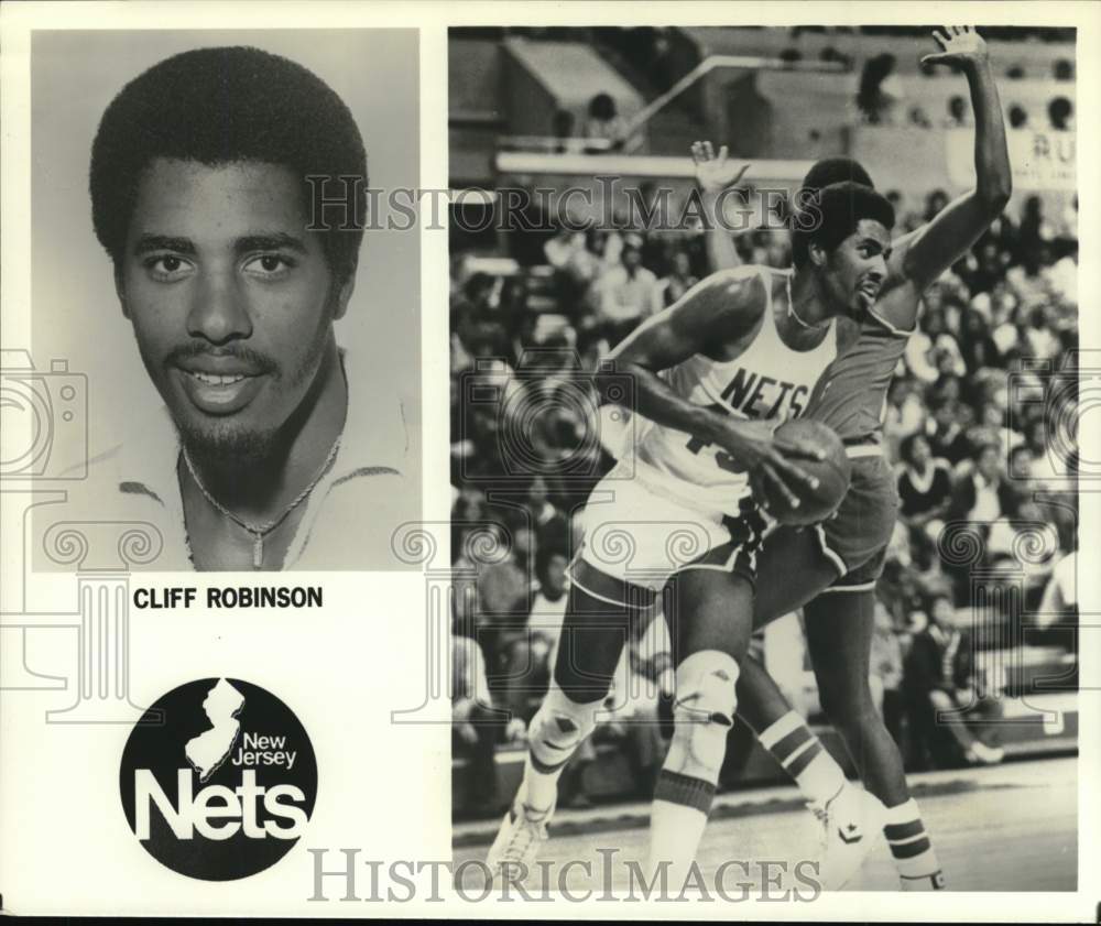 1979 Press Photo New Jersey Nets' Cliff Robinson in basketball game - pis04226- Historic Images