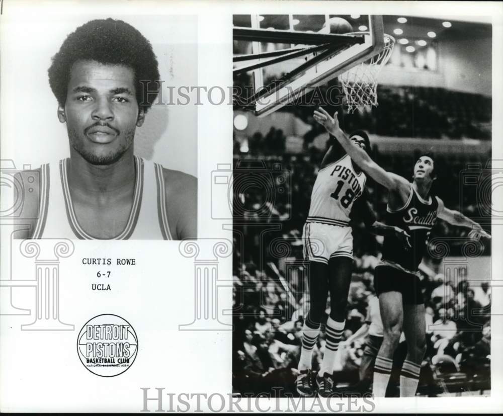 1973 Press Photo Detroit Pistons Basketball player Curtis Rowe - pis04235- Historic Images