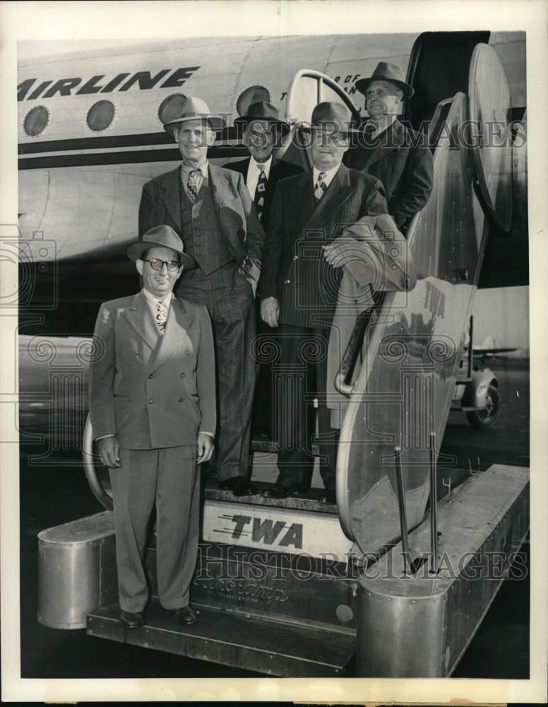 1949 Press Photo Old members of the Brooklyn Dodgers baseball team, New York- Historic Images