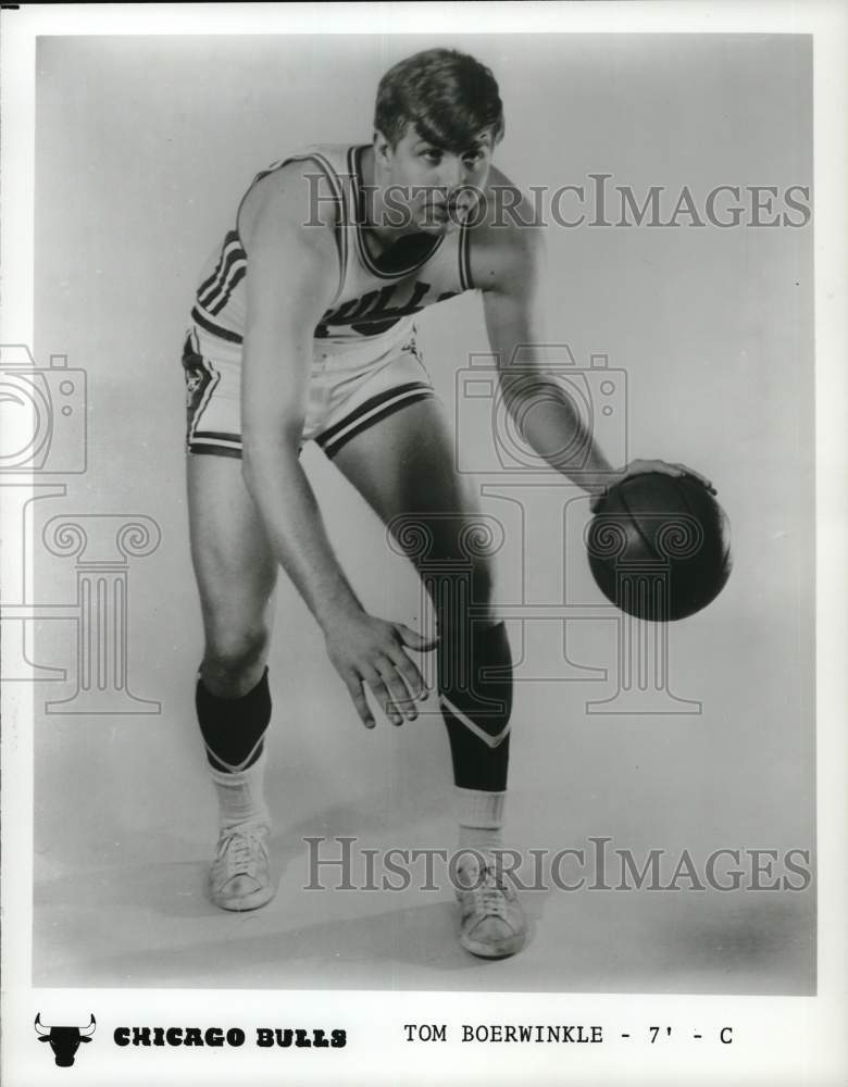 1973 Press Photo Portrait of Chicago Bulls&#39; basketball player Tom Boerwinkle- Historic Images