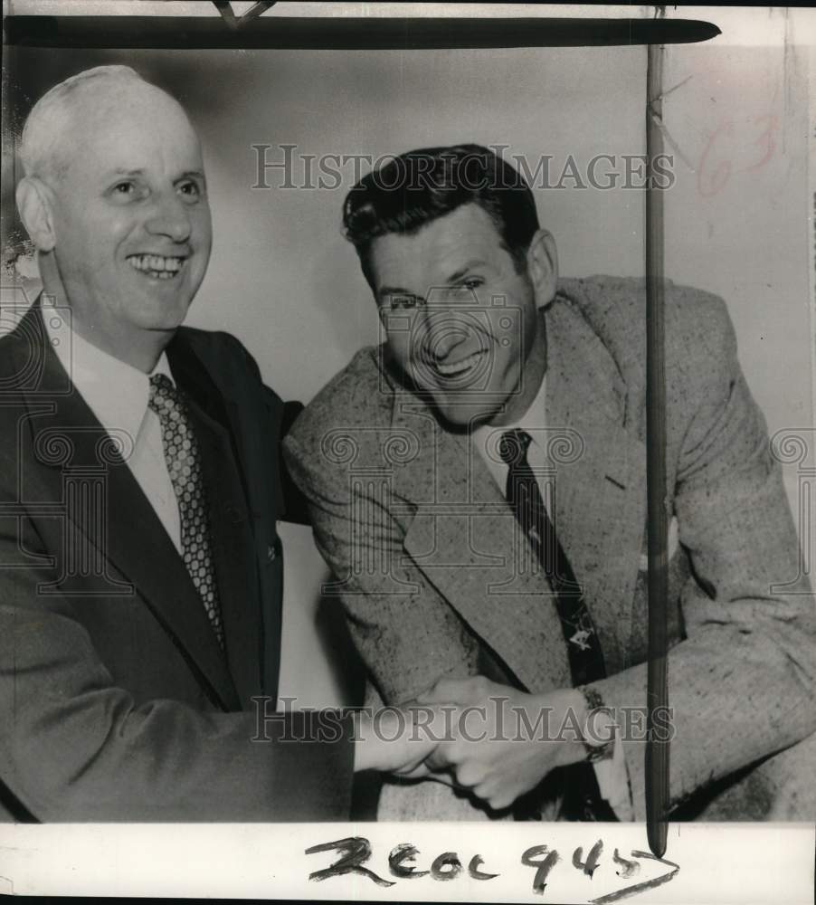 1953 Press Photo Baltimore's general manager Artie Ehlers & Marty Marion- Historic Images