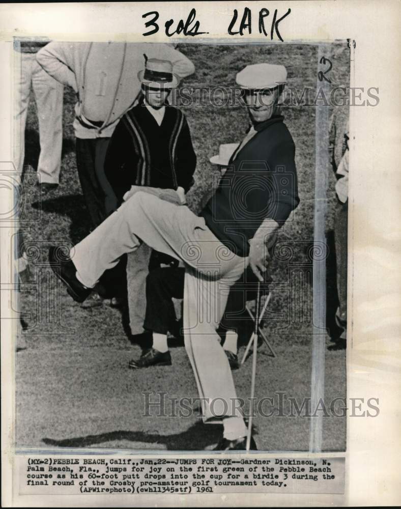 1961 Press Photo Golfer Gardner Dickinson during Crosby pro-amateur golf, CA- Historic Images