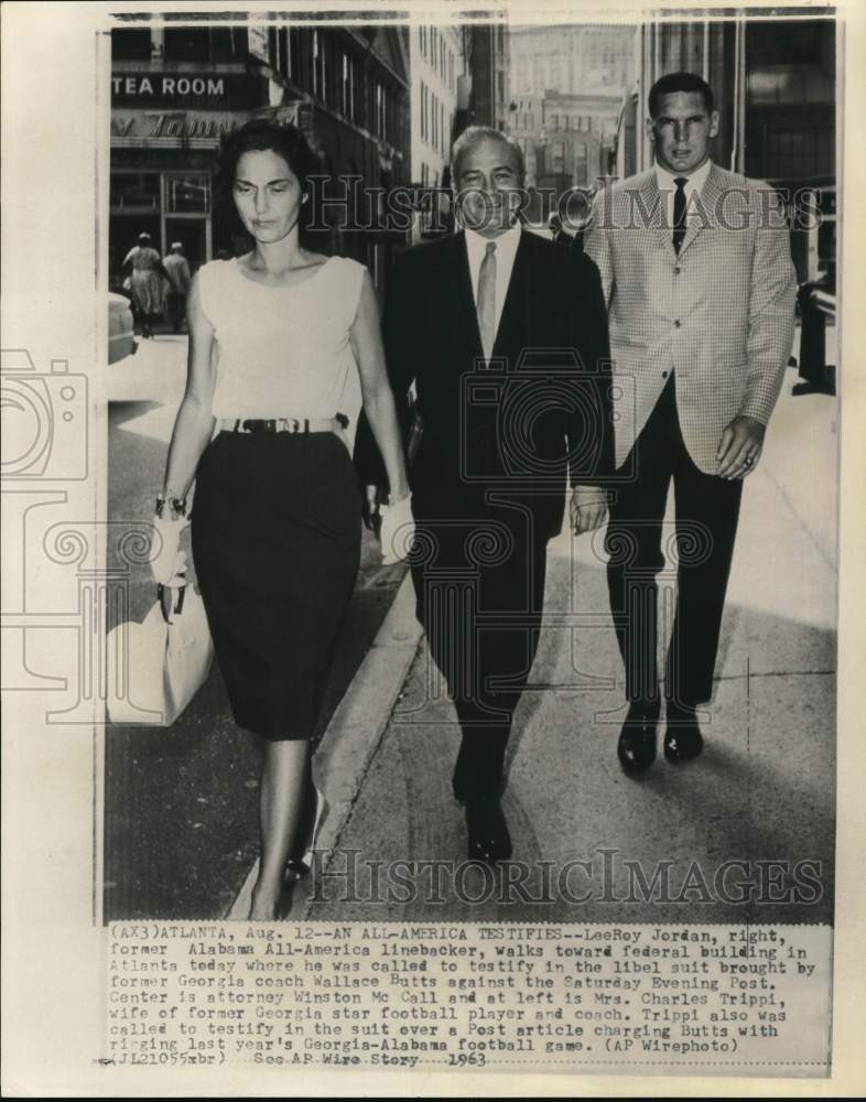 1963 Press Photo Ex-football player LeeRoy Jordan & others, Atlanta - pis04679- Historic Images