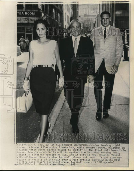 1963 Press Photo Ex-football player LeeRoy Jordan & others, Atlanta - pis04679- Historic Images
