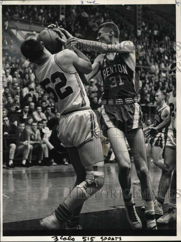 1963 Press Photo Renton and Central Valley players, State Class AA Basketball- Historic Images