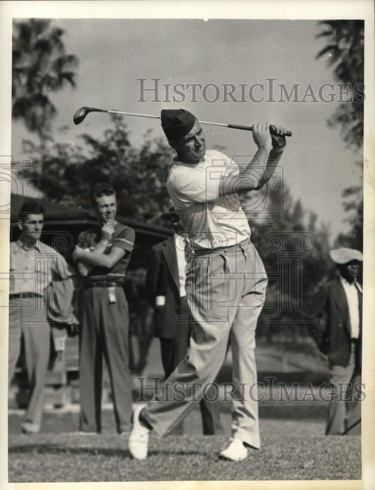 1944 Press Photo Golfer E.J. &quot;Dutch&quot; Harrison, Miami Open Golf, Miami, Florida- Historic Images