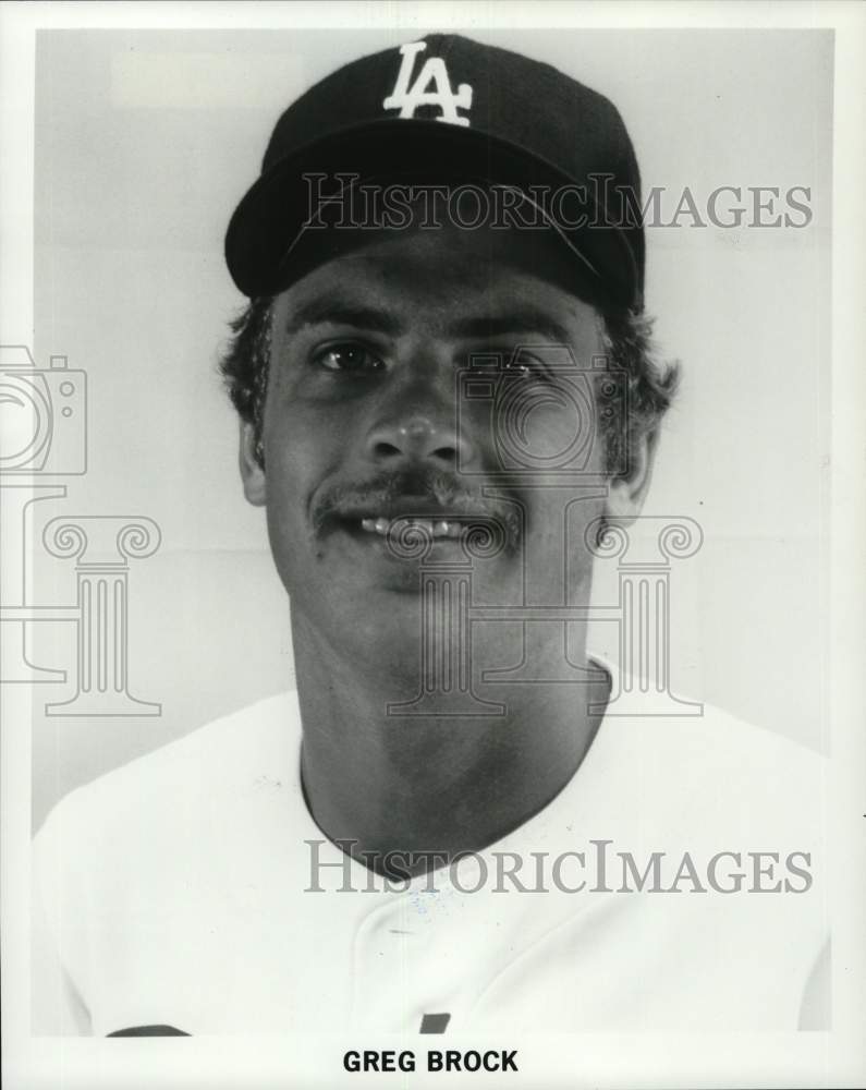 1983 Press Photo Baseball player Greg Brock - pis04963- Historic Images