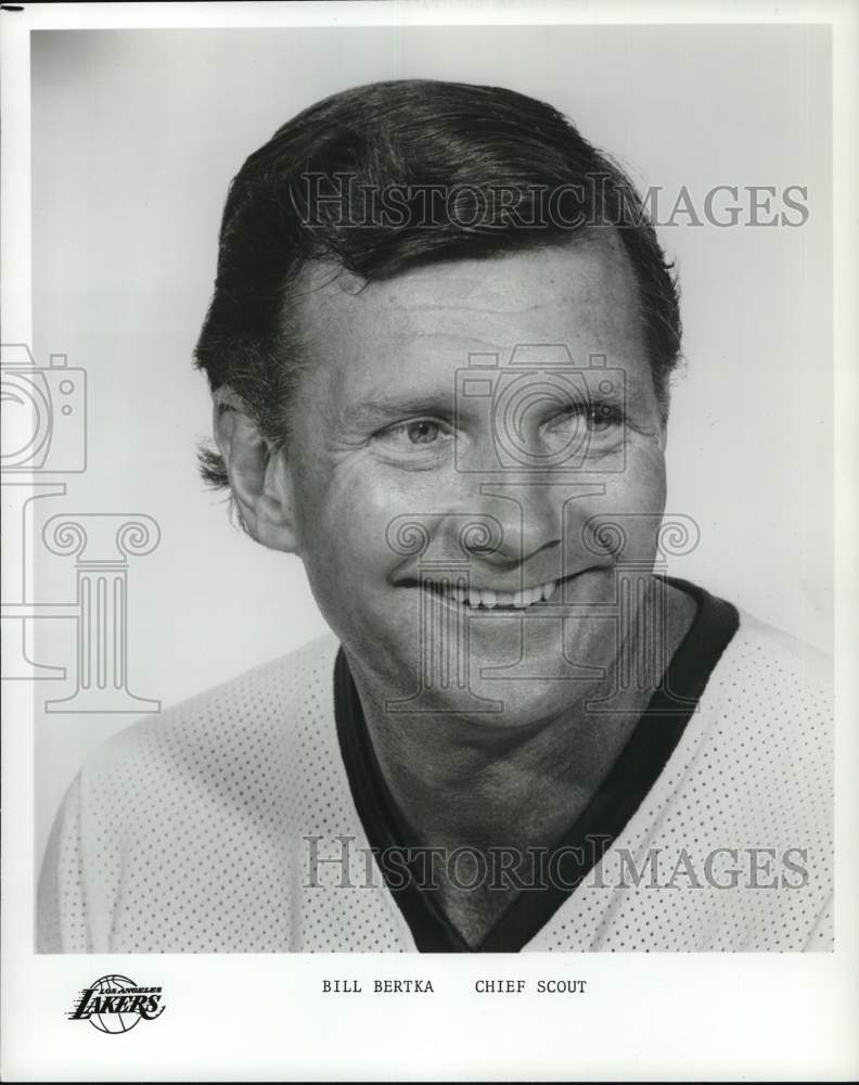 1973 Press Photo Los Angeles Lakers' chief basketball scout Bill Bertka- Historic Images