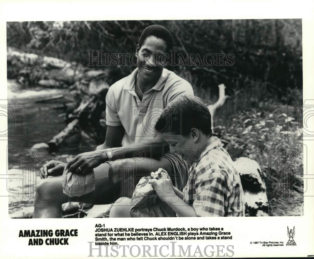 1967 Press Photo Actors Alex English &amp; Joshua Zuehlke, &quot;Amazing Grace and Chuck&quot;- Historic Images