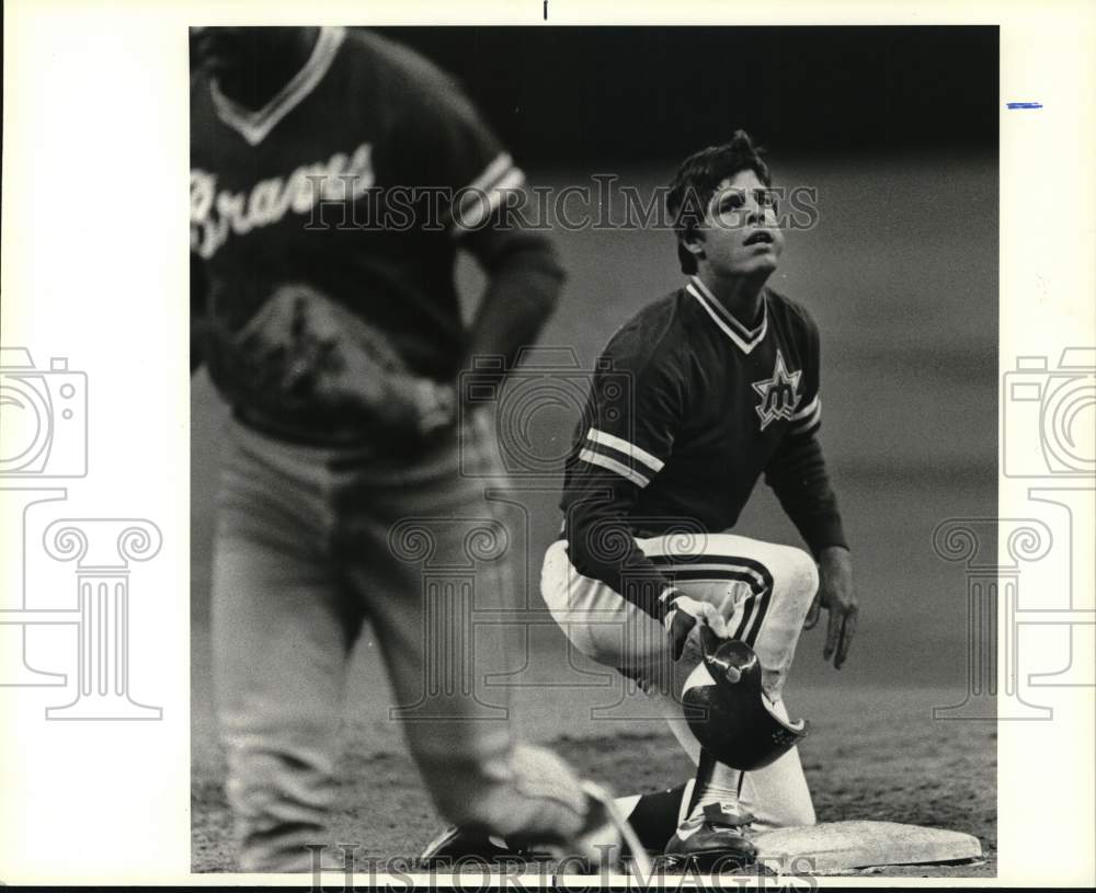 1982 Press Photo Seattle Mariners&#39; baseball player Bruce Bochte - pis05310- Historic Images