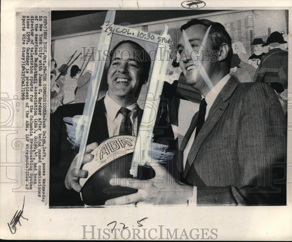 1969 Press Photo American Basketball Association Commissioner Jack Dolph, NY- Historic Images