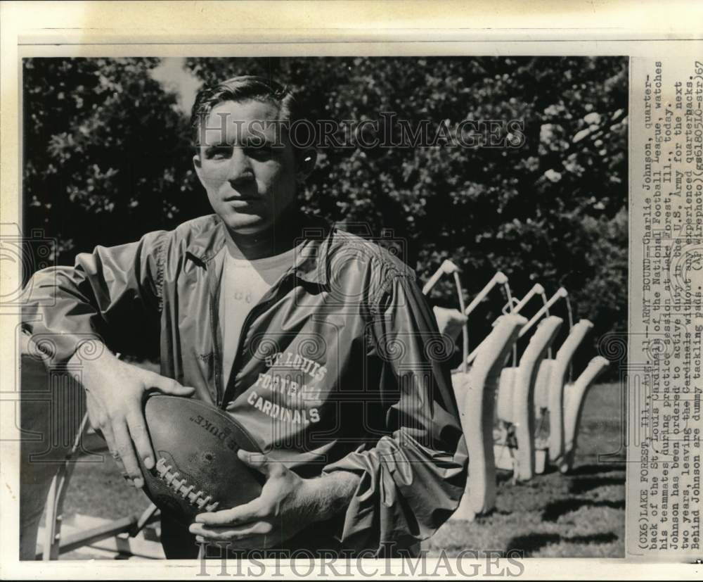 1967 Press Photo St. Louis Cardinals' Charlie Johnson, Lake Forest, Illinois- Historic Images