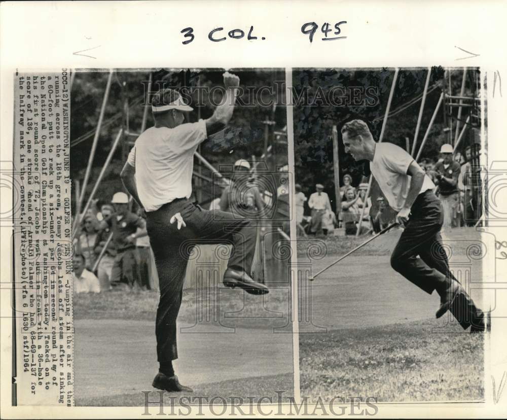 1964 Press Photo Tommy Jacobs, National Open Golf Championship, Washington DC- Historic Images
