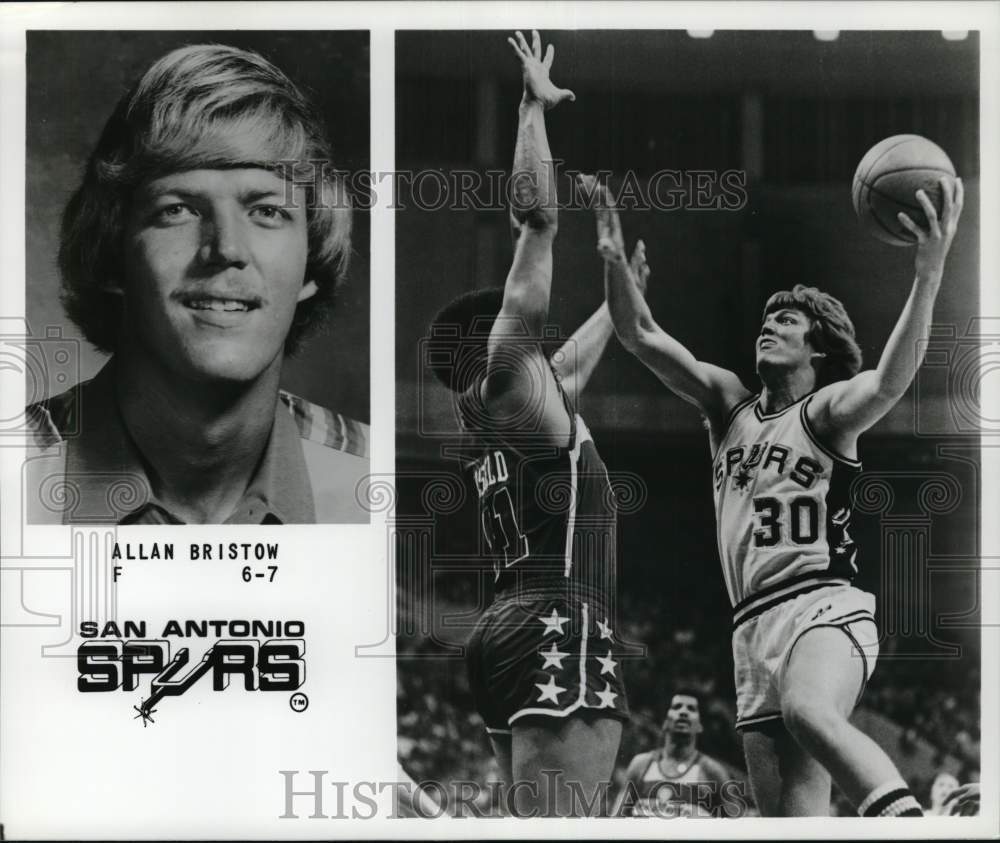 1978 Press Photo San Antonio Spurs Basketball Team&#39;s Forward Allan Bristow- Historic Images