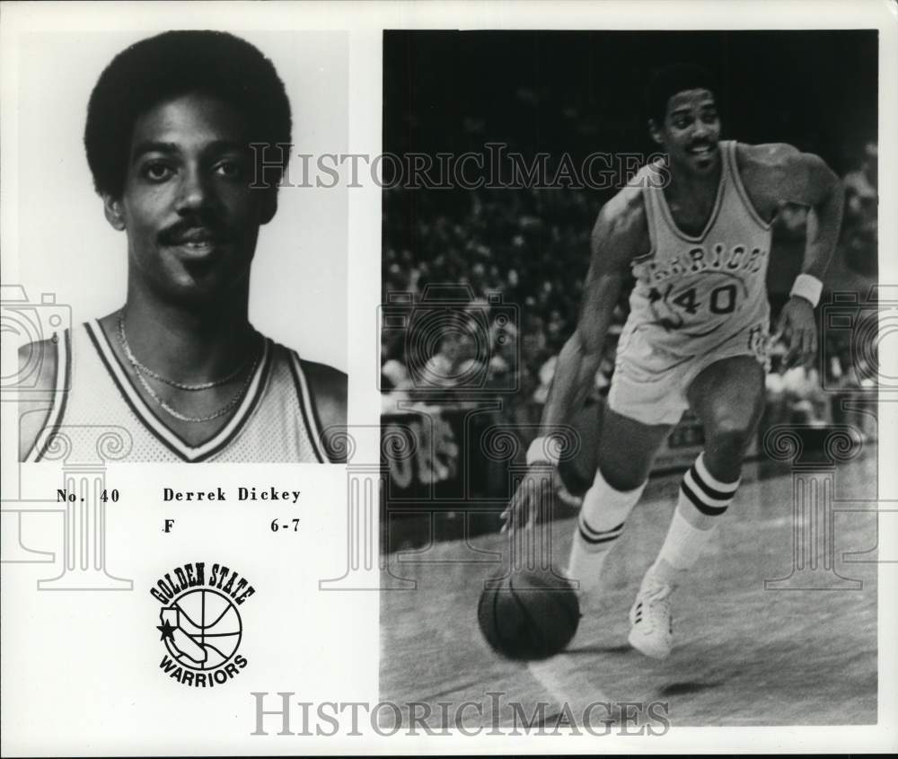 1977 Press Photo Golden State Warriors basketball player Derrek Dickey- Historic Images