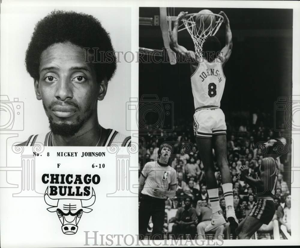 1978 Press Photo Chicago Bulls basketball player Mickey Johnson - pis05699- Historic Images