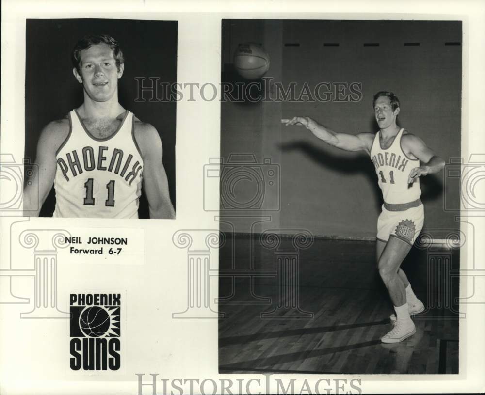 1969 Press Photo Phoenix Suns basketball player Neil Johnson - pis05701- Historic Images