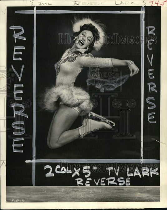 1955 Press Photo Ice skater Donna Atwood, "Toast of The Town" - pis05798- Historic Images