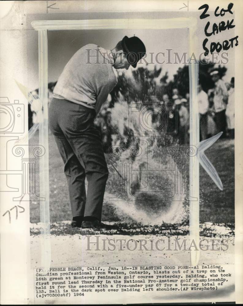 1964 Press Photo Al Balding, National Pro-Amateur Golf Championship, California- Historic Images