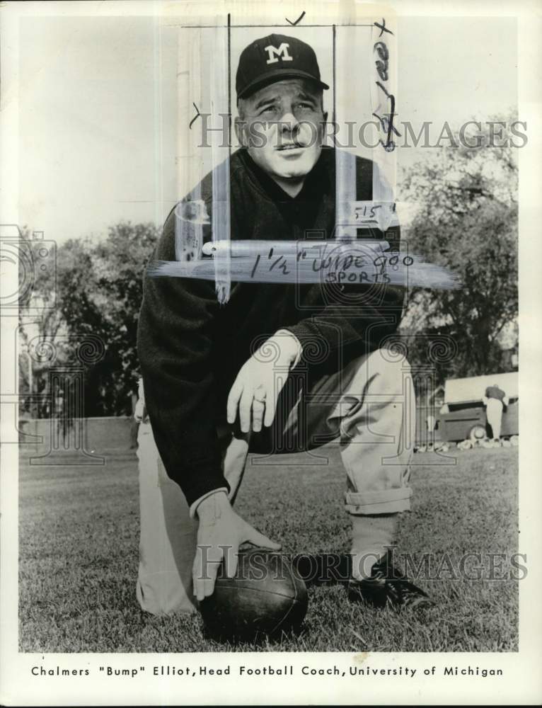 1964 Press Photo University of Michigan&#39; football coach Chalmers &quot;Bump&quot; Elliott- Historic Images