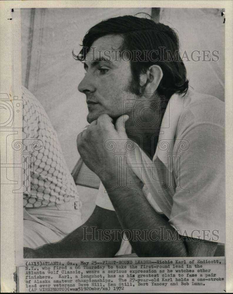 1972 Press Photo Golfer Richie Karl, Atlanta Golf Classic, Georgia - pis05960- Historic Images