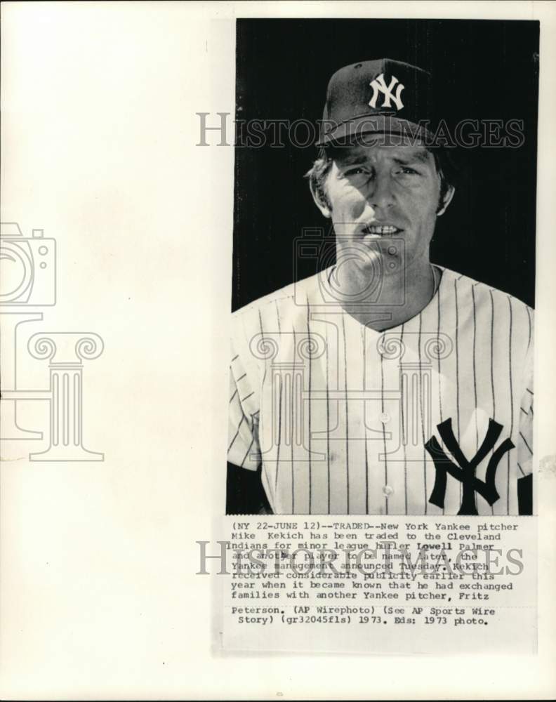 1973 Press Photo New York Yankee baseball player Mike Kekich - pis05978- Historic Images