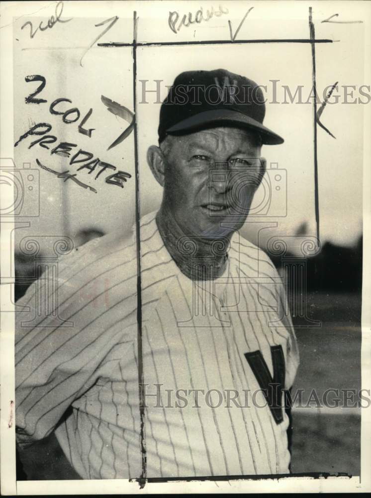 1957 Press Photo Washington Senators' Chuck Dressen, Baseball - pis06055- Historic Images