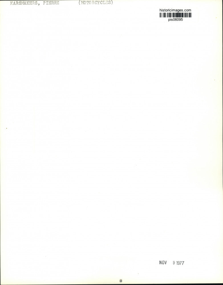 1977 Press Photo Motorcyclist Pierre Karsmakers in action - pis06095