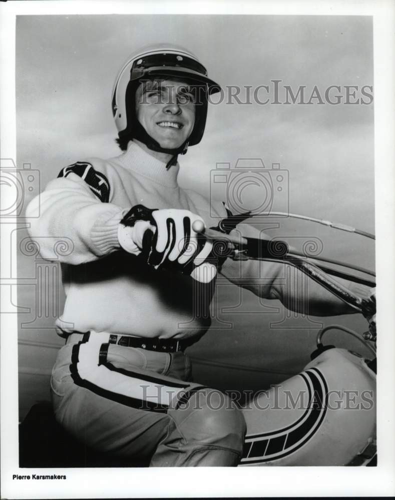 1973 Press Photo Motorcycle Racer Pierre Karsmakers - pis06097- Historic Images