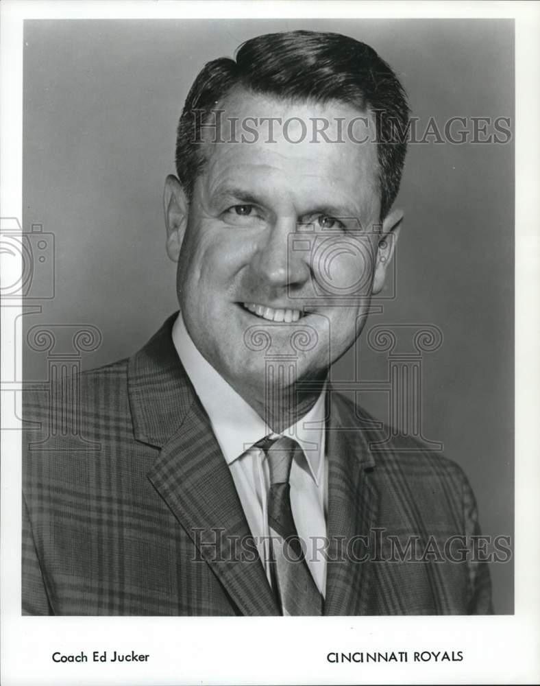 1968 Press Photo Portrait of Cincinnati Royals&#39; basketball Ed Jucker- Historic Images