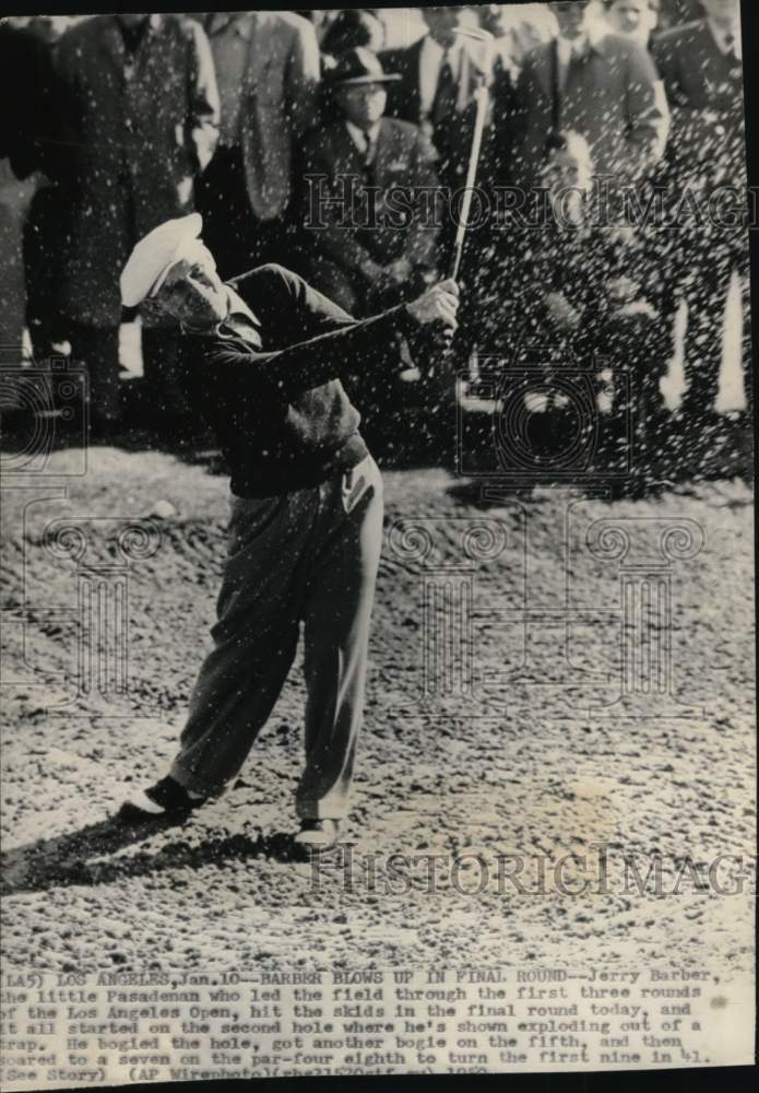 1950 Press Photo Golfer Jerry Barber during Los Angeles Open, Los Angeles, CA- Historic Images