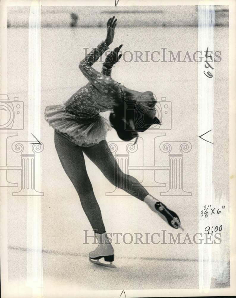 1969 Press Photo Figure skater Peggy Fleming in action - pis06316- Historic Images
