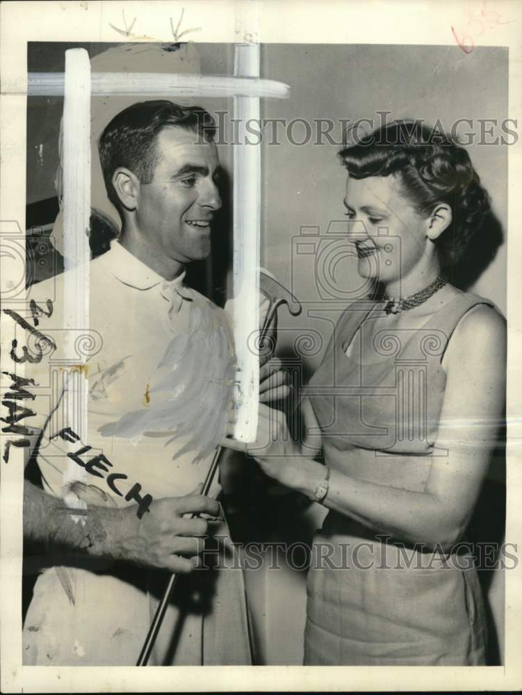 1956 Press Photo Golfer Jack Fleck &amp; his wife - pis06327- Historic Images