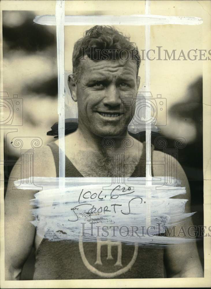 1928 Press Photo Australian heavyweight boxer Tom Heeney, Fair Haven, New Jersey- Historic Images