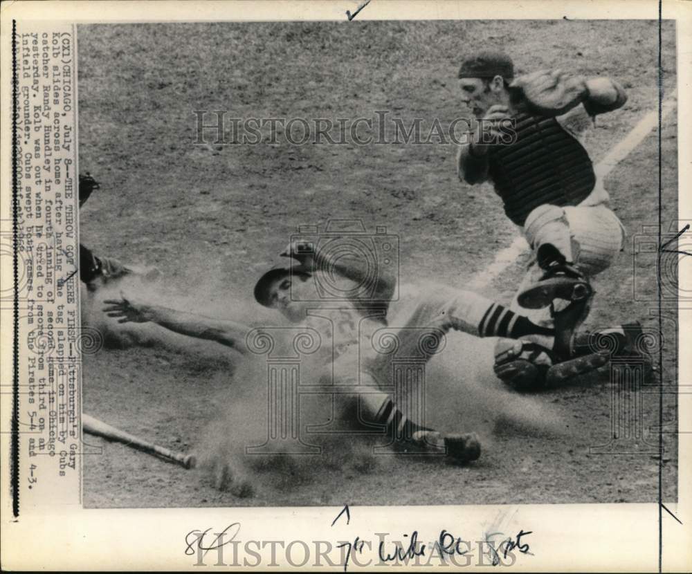 1968 Press Photo Pittsburgh Pirates &amp; Chicago Cubs&#39; baseball game, Chicago- Historic Images