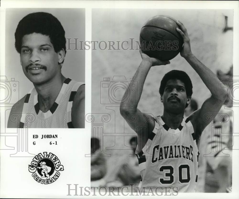 1977 Press Photo Cleveland Cavaliers&#39; basketball player Ed Jordan - pis06776- Historic Images