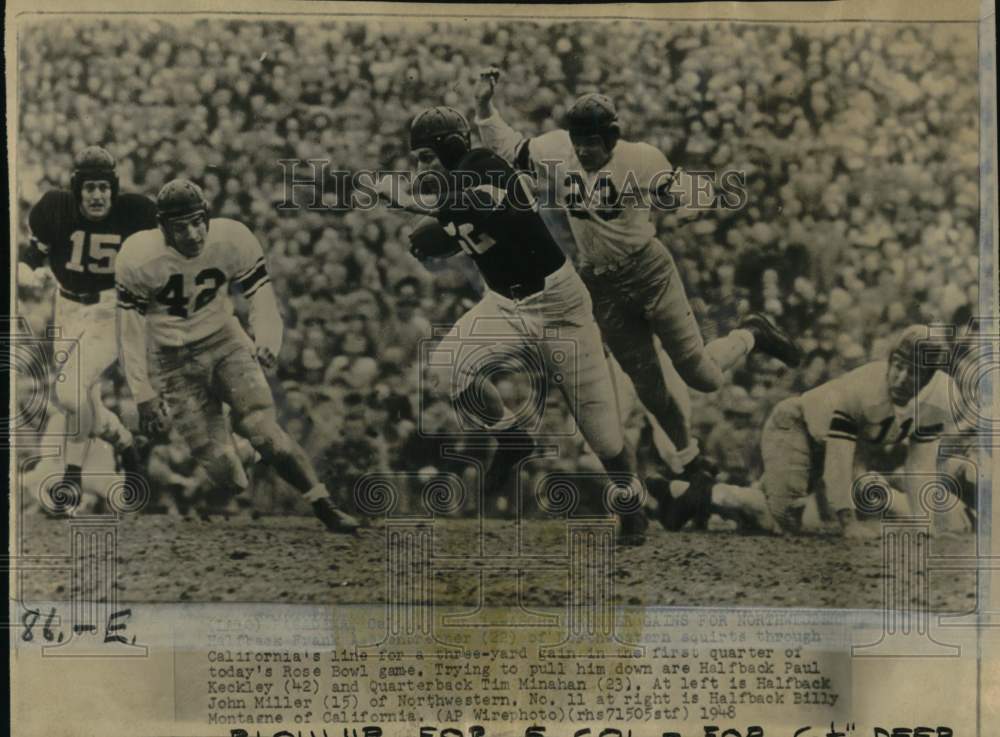 1948 Press Photo Northwestern &amp; California&#39;s Rose Bowl game, California.- Historic Images