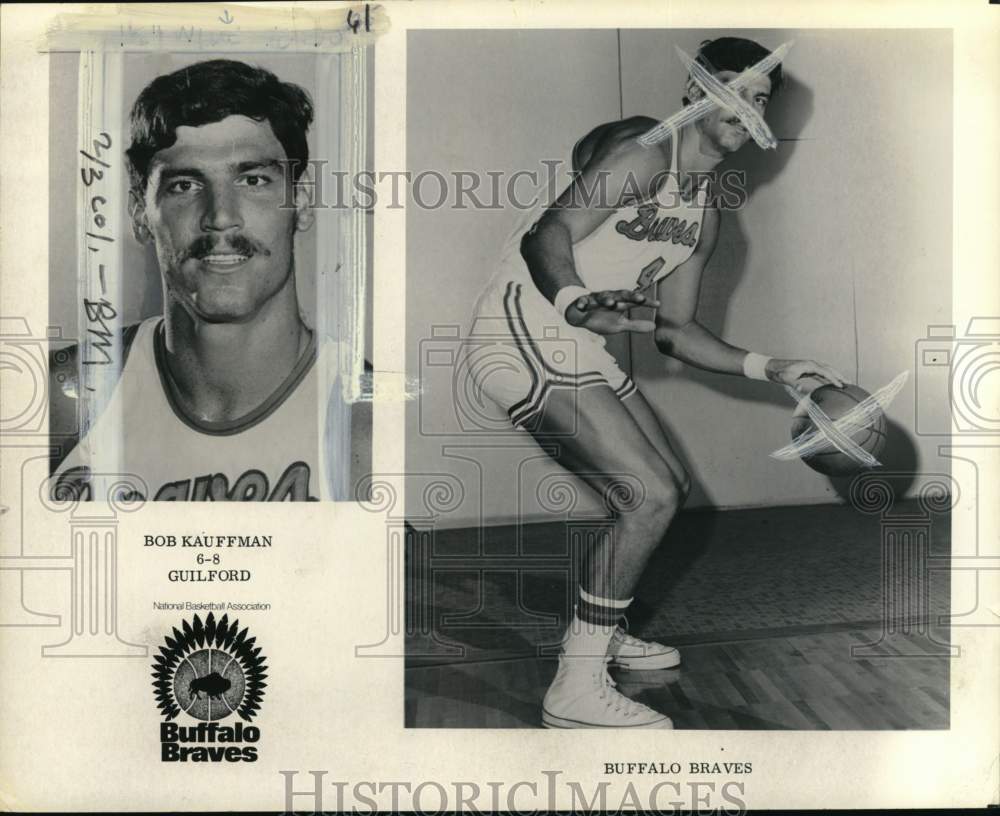 1970 Press Photo Buffalo Braves Basketball Player Bob Kauffman From Guilford- Historic Images