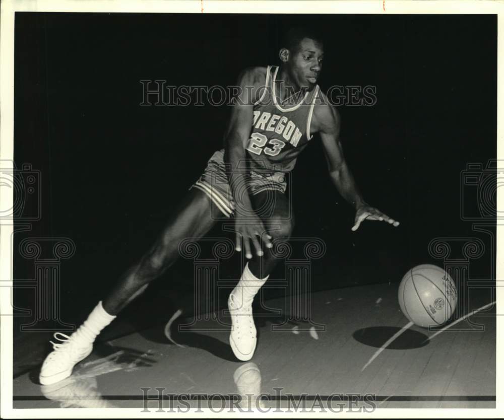 1966 Press Photo Oregon&#39;s Rick Jones, basketball player - pis06900- Historic Images