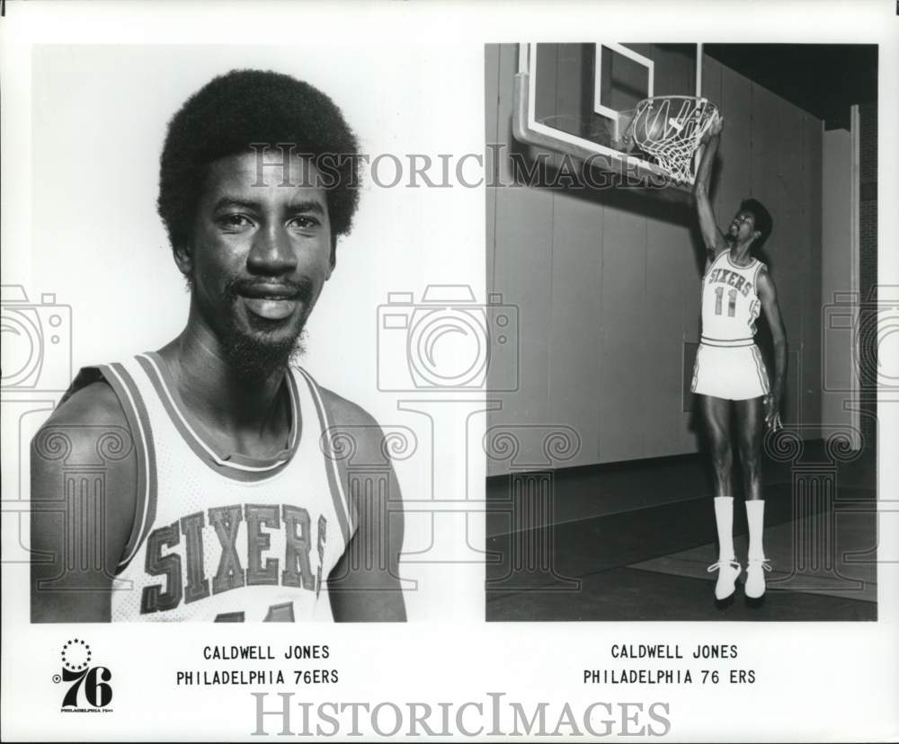 1976 Press Photo Philadelphia 76'ers' Caldwell Jones, NBA basketball player- Historic Images