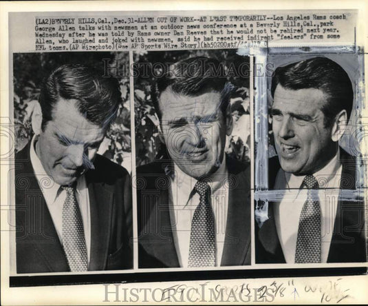 1971 Press Photo Rams football coach George Allen fired - pis06910- Historic Images