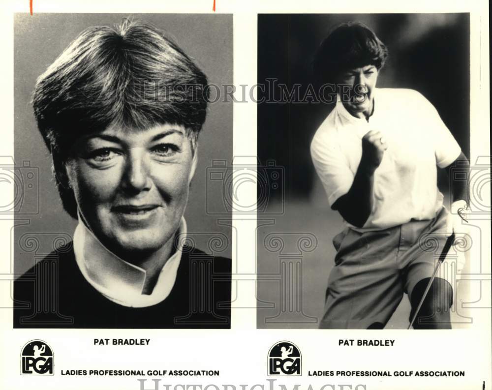 1988 Press Photo Ladies Professional Golfer Pat Bradley After Sinking A Putt- Historic Images