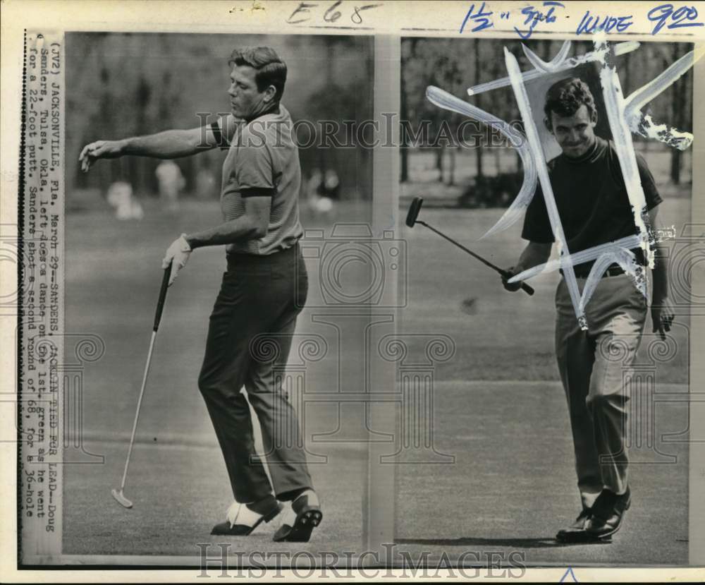 1968 Press Photo Golfers Doug Sanders, Tony Jacklin At Jacksonville Tournament- Historic Images