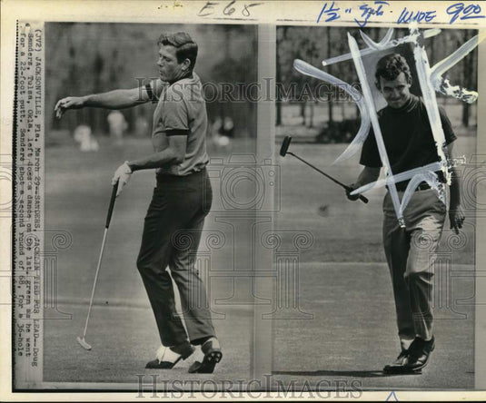 1968 Press Photo Golfers Doug Sanders, Tony Jacklin At Jacksonville Tournament- Historic Images