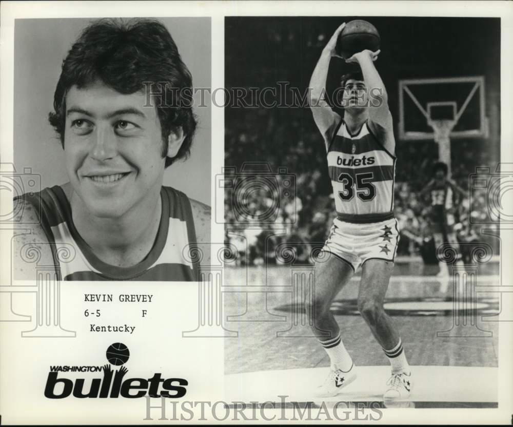 1975 Press Photo Shots of Washington Bullets&#39; basketball player Kevin Grevey- Historic Images